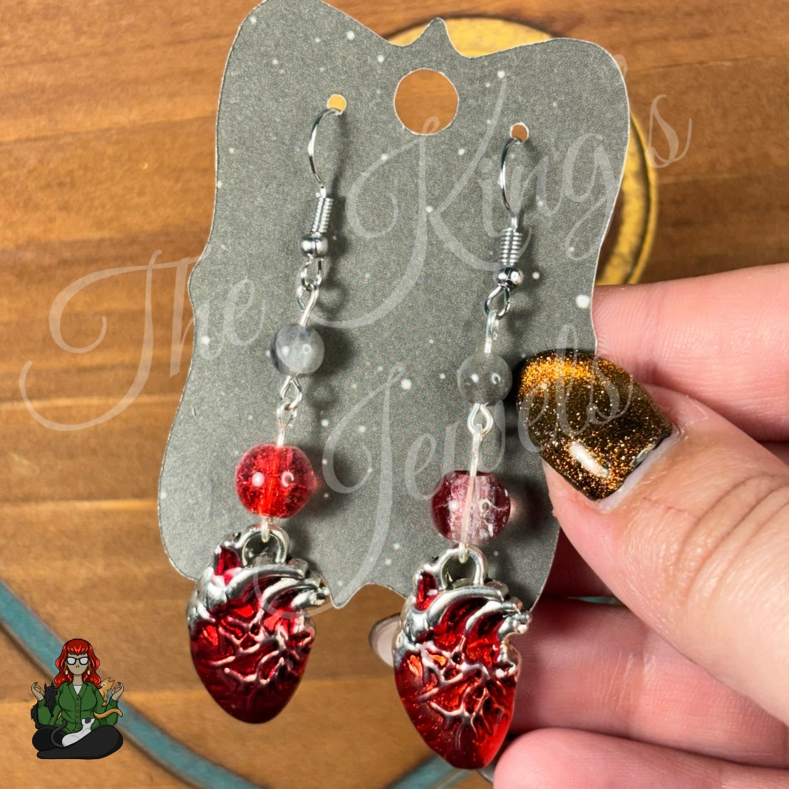 Amelia - Red Anatomical Heart Earrings!