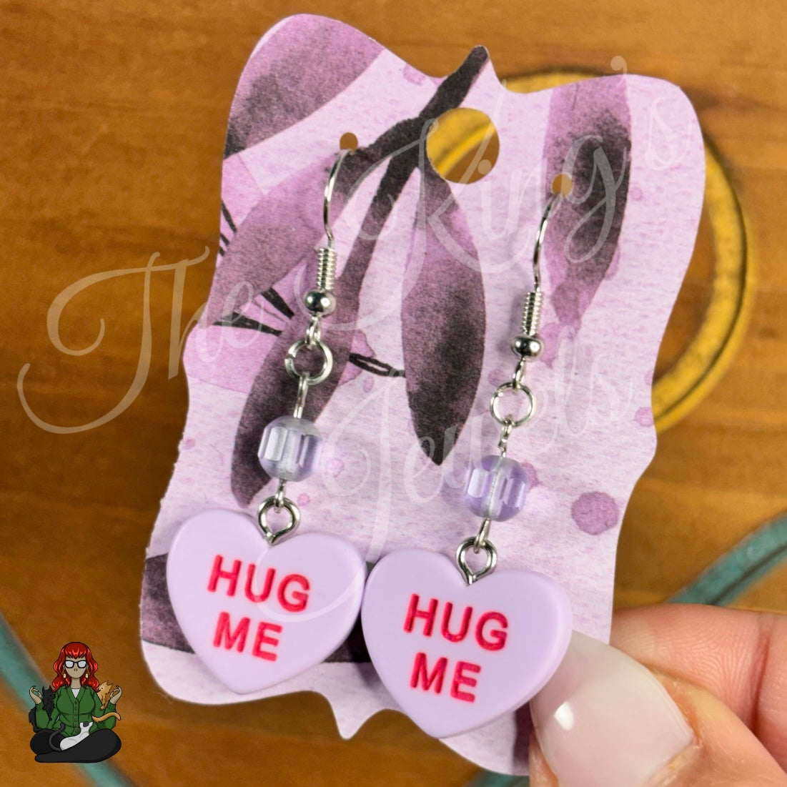 Katie - Hug Me Conversation Heart Earrings!