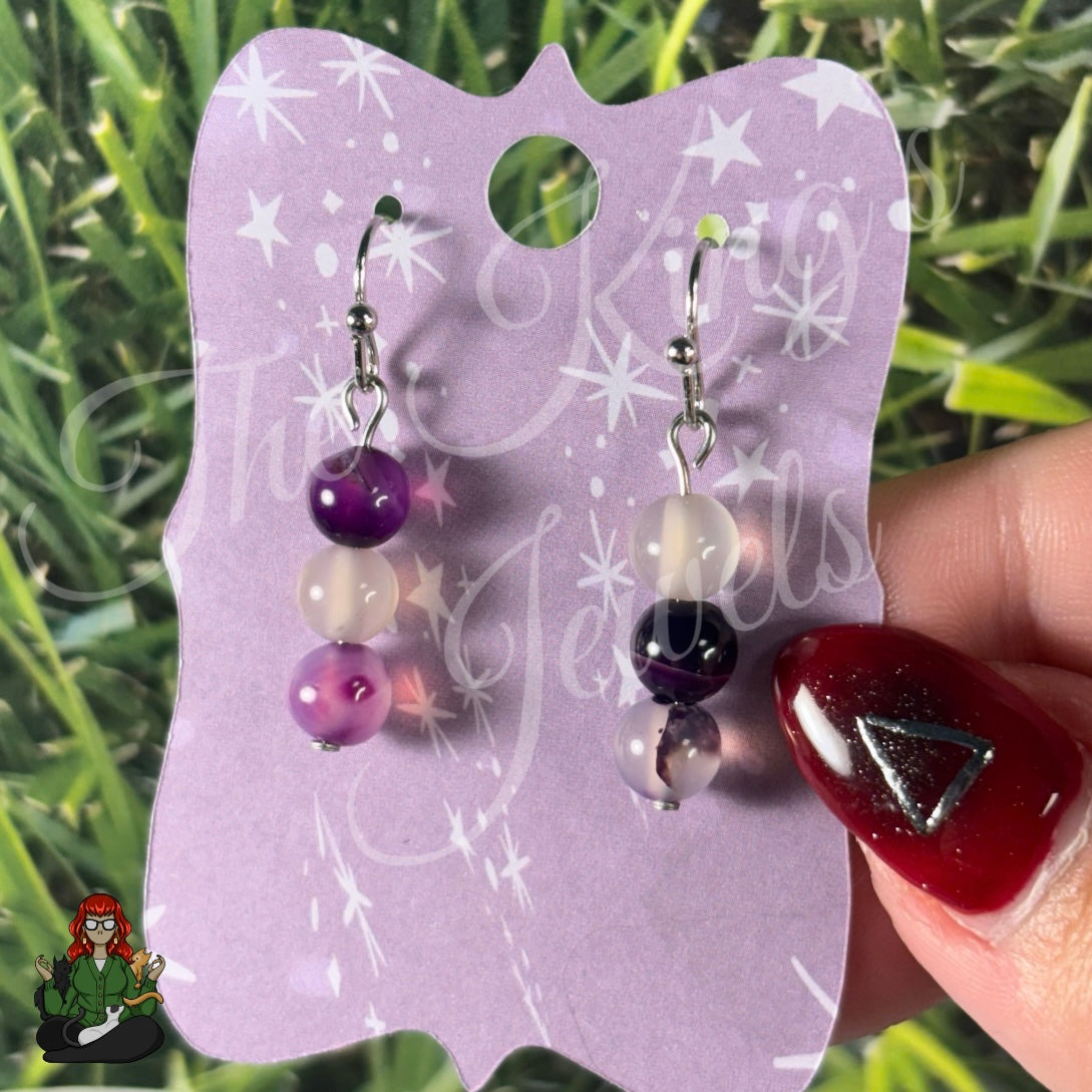 Melissa - Dyed Agate Beaded Earrings!