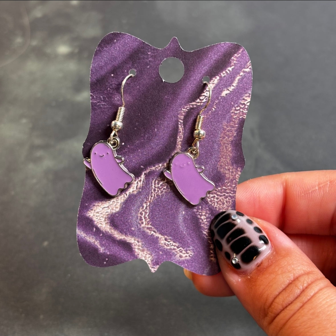 LeonaRae - Purple Ghost Earrings!