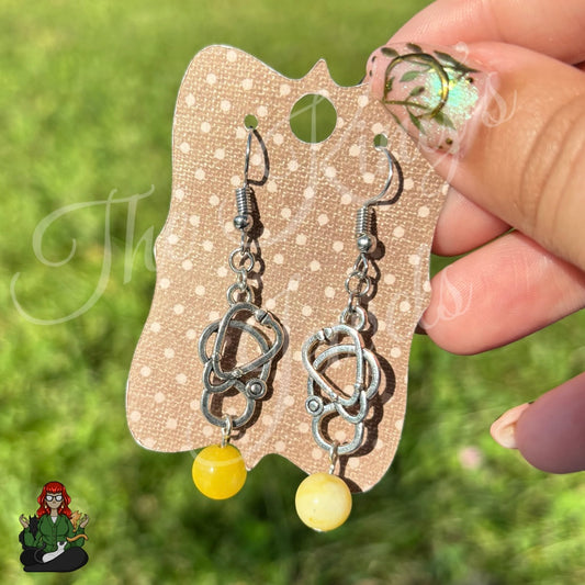 Katie - Stethoscope Yellow Jasper Earrings!