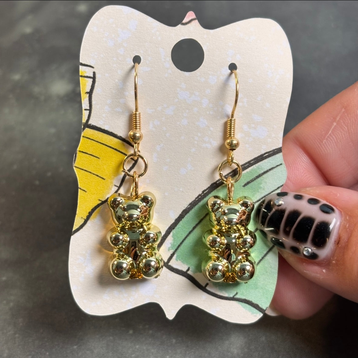 LeonaRae - Gold Gummy Bear Earrings!