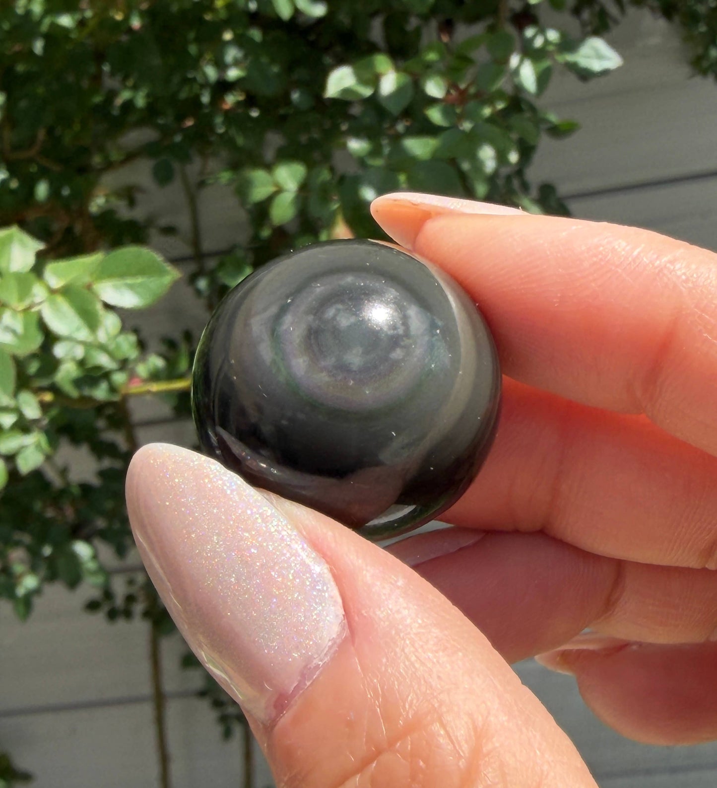 Natural Rainbow Obsidian Spheres