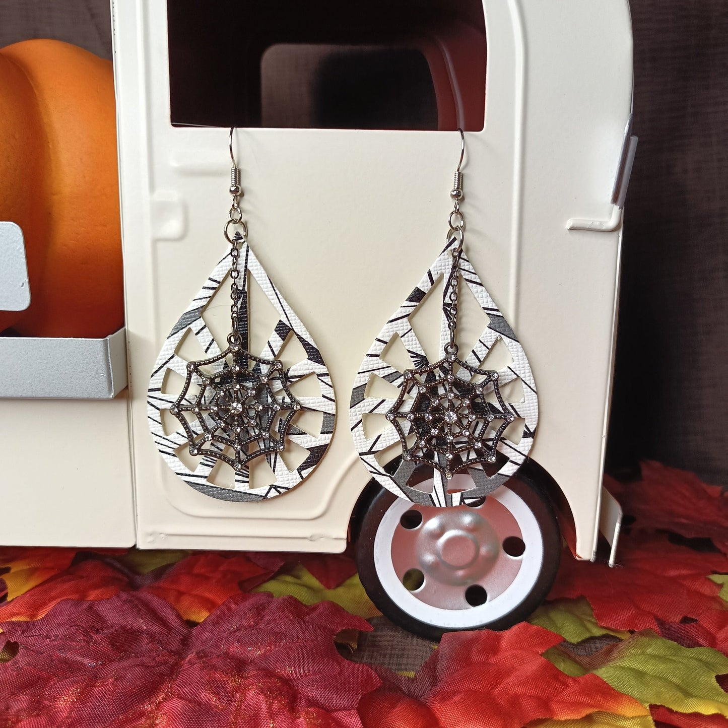 Harley - Spider Web & Geometric Earrings!